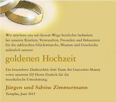 Danksagung Gold Hochzeit Nordkurier Anzeigen