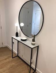 Console Carrara Marble Console Table Marble Matte Black Custom Options Available In 2020 Marble Console Table Black Console Table Black Console Table Decor