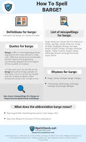 How To Spell Barge And How To Misspell It Too Spellcheck Net