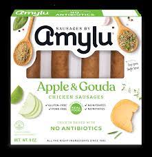 Amylu apple & gouda cheese chicken sausage. Apple Gouda Cheese Antibiotic Free Amylu Foods Inc