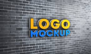 Design bolts | free mockup psd files & tech. Brick Wall 3d Logo Mockup