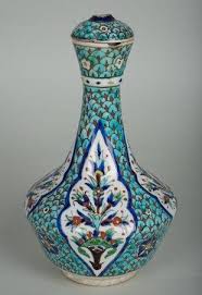 114 Antique Iznik Pottery Bottle And Cover Vazolar Tas Seramik Klasik