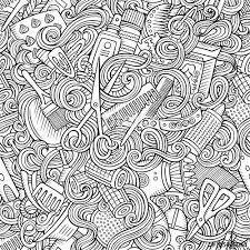Get a catchy salon name and logo to attract new clients to your hair styling, nail salon and beauty salon services like a magnet!. Vektor Cartoon Cute Doodles Hairdressing Salon Seamless Pattern Detailed Coloring Pages Cute Doodles Barbershop Design