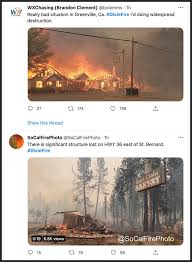 Greenville is most threatened by the eagle peak spot fire, which is pointed directly at greenville. Pi7ikwuleoj6lm