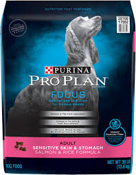 Purina Pro Plan Focus Adult Sensitive Skin Stomach Salmon Rice Formula Dry Dog Food 30 Lb Bag