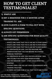 How To Get Client Testimonials For Personal Trainers Plus A Testimonial Templ Personal Training Marketing Personal Trainer Business Personal Training Business