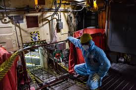 It's called the elephant's foot and weighs hundreds of tons, but is only a couple meters across. Six Years After Fukushima Robots Finally Find Reactors Melted Uranium Fuel The New York Times