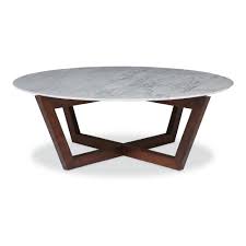Marcello Round Coffee Table Italian Carrara Marble And American Walnut Urban Couture Designer H Marble Round Coffee Table Coffee Table Marble Coffee Table
