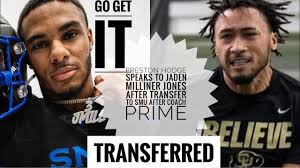 Preston Hodge SPEAKS TO Jaden Milliner Jones On Transfer To SMU After Coach  Prime “GET IT”