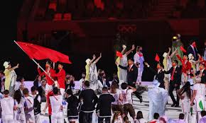 China has lashed out at nbc universal for not including taiwan or islands in the south china sea as part of a map of the country the network displayed on friday during the opening ceremony of the. Team China Parades At Olympics Opening Ceremony With Volleyball World Champion Zhu Ting And Taekwondo Olympic Gold Medalist Zhao Shuai As Flag Bearers Global Times