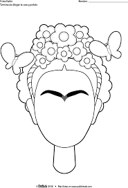Www Patchimals Com Downloads Coloring Artist Frida Khalo Color Frida Esp Png Cute Art Projects Embroidery Art Art Projects