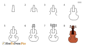 How many pieces make up a violin? How To Draw Violin Pictures Violin Step By Step Drawing Lessons
