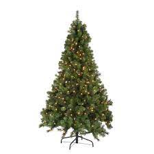 Home Accents Holiday 7 Ft Noble Fir Quick Set Artificial Christmas Tree With 500 Clear Lights W14l0467 The Home Depot Types Of Christmas Trees Pre Lit Christmas Tree Christmas Tree