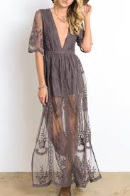 A Must Have Dress For This Spring Our Midnight Maxi Romper Is Lined In The Bodice And Shorts And Finished W Maxi Dress With Sleeves Lace Dress Boho Maxi Dress