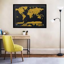Pour votre photo encadrée, whitewall vous propose des formats standards ou sur mesure, imprimés au cm prêt pour respecter ainsi au mieux votre photo dans son format original. Carte Du Monde A Gratter Luxe Encadree Achat Carte Du Monde A Gratter Luckies Cadeau Maestro