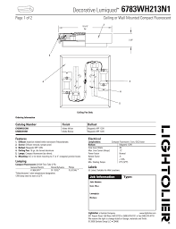Lightolier 6783wh213n1 Indoor Furnishings User Manual