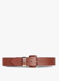 Ceinture large camel en cuir munie d'une boucle et passant en cuir ton sur ton. Soldes Ceinture Large En Cuir Camel Tara Jarmon Femme Place Des Tendances