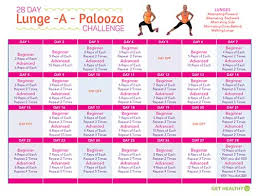 28 Day Lunge A Palooza Challenge Get Healthy U