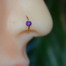 3mm Opal Nose Ring Silver Nose Hoop Rook Piercing Etsy In 2021 Nose Piercing Hoop Nose Jewelry Sterling Silver Nose Rings
