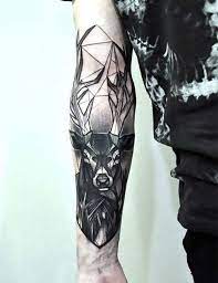 Geyik Kol Dovmeleri Erkek Geometrick Deer Arm Tattoos For Men Dovme Kol Dovmeleri Kol Dovmesi