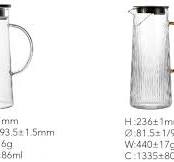 1500ml Large High Custom Borosilicate Water Glass Jug ...