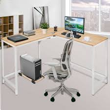 L Shaped Corner Computer Desk Home Office Corner Desk Table Radius Footrest Affilink Desk Desksetu Corner Computer Desk Home Office Table Small Home Offices