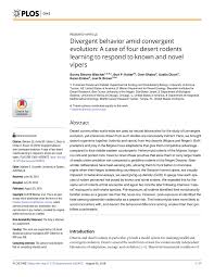 Not only is evolution happening this speed is essential if you're a desert mouse living in an environment where a volcanic eruption can reverse selective pressure in nearly an instant. Pdf Divergent Behavior Amid Convergent Evolution A Case Of Four Desert Rodents Learning To Respond To Known And Novel Vipers