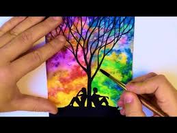 Tips for painting the sky. Watercolor Painting Easy Tutorial Landscape How To Paint A Tree Sky