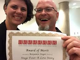 Congratulations to Ben Steger whose film Stage Four: A Love Story is one of  our fiscal sponsorees. He just won Best Documentary Feature at UFVA's  national conference.