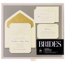 Brides Gold Glitter Foil Dot Invitation Kit Wedding Invitation Kits Brides Wedding Invitations Invitation Kits