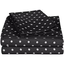 Black And White Polka Dot Sheets Twin Xl Eluxurysupply Polka Dot Twin Xl Sheet Set 59 Liked On Polyvore Featuring Home Bed Bath Bedding Bed Shee Dot Sheet Set Patterned Sheet Set Dots Sheets