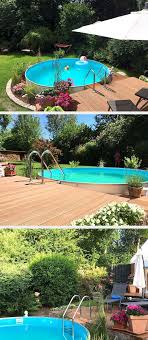 This Dreamlike Garden Pool Lets The Stress Of Everyday Life Go By Itself I Diy Pool Design Garden Pool Backyard Landscaping Designs Round Pool