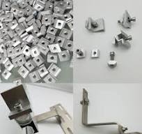 Aluminum sliding nuts for solar panel mounting