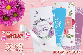 Pakej pakej kad kahwin.com menawarkan pelbagai rekaan kad kahwin dan rekaan khas yang sangat menarik dan professional dengan untuk majlis anda! Kad Kahwin Zahrah Promosi November 2018