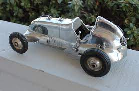 Antique Vintage Toy Chrome Thimbledrome Special Gas Motor Tether Car Tether Car Miniature Cars Car Model