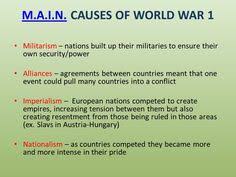 The Acronym Above Lists The Main Causes Of Ww1 Which Were Militarism Alliances Imperialism And National Essay Outline Paper Writing Service Writing Services