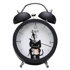 Jonathan adler, calligaris, kartell, tom dixon, alessi Home Decor Strong Metal Bedside Double Twin Bell Alarm Clock With Nigth Light Function Clocks