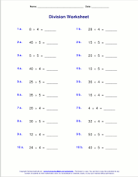 Worksheets For Basic Division Facts Grades 3 4