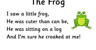 Short Poems For Kids Kinder Poems Poem Books Google Search Poems Rhymes Children S Poems Frog Poem Craft Poems Frog Poem Kids Poems Short Poems For Kids