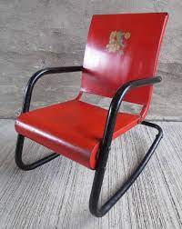 vintage red black 1950 s child s metal rocking chair 7 rocking chair metal rocking chair chair