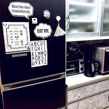 キッチン 冷蔵庫リメイク 大理石調 鍋つかみ 黒板シート などのインテリア実例 2016 01 12 00 07 39 roomclip ルームクリップ 黒板 シート インテリア 黒板