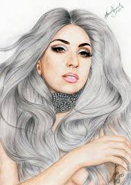 Gaga Born This Way Lady Gaga Celebrity Drawings Portrait