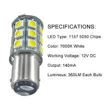 1157 bay15d led reverse bulb muhize 6000k white dc 12v 27smd upgrade version for car rv backup stop turn signal lights replacement 1016 bulb led car led