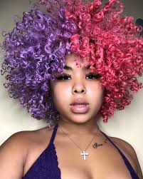Pin By Philly Blount On Fashion Hairstyle Natural Hair Styles Split Dyed Hair Dyed Natural Hair