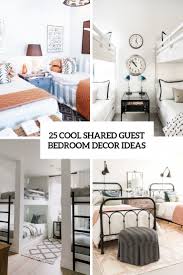 Bedrooms / farmhouse style homes welcome to our farmhouse bedrooms photo gallery showcasing multiple bedroom ideas of all types. 25 Cool Shared Guest Bedroom Decor Ideas Digsdigs