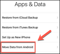 (if you already finished setup, you need to erase your ios device and start over. Switching From Android To Iphone What You Need To Know