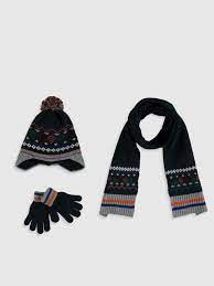 erkek cocuk triko atki bere ve eldiven takim lc waikiki triko giyim aksesuarlar