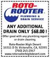 Off Roto-Rooter Plumbing Drain Service Coupons, Promo