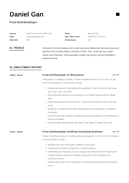 Even though these job titles sound relatively specific to the layperson, you know that writing a front end developer resumes a pretty straightforward process. Front End Developer Resume Example Resume Examples Resume Resume Template