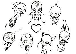 Miraculous ladybug & cat noir coloring pages (20) here are some cool images of miraculous ladybug and cat noir for you to download, print and color. Coloring Pages Kwami Miraculous Ladybug And Cat Noir Print Free